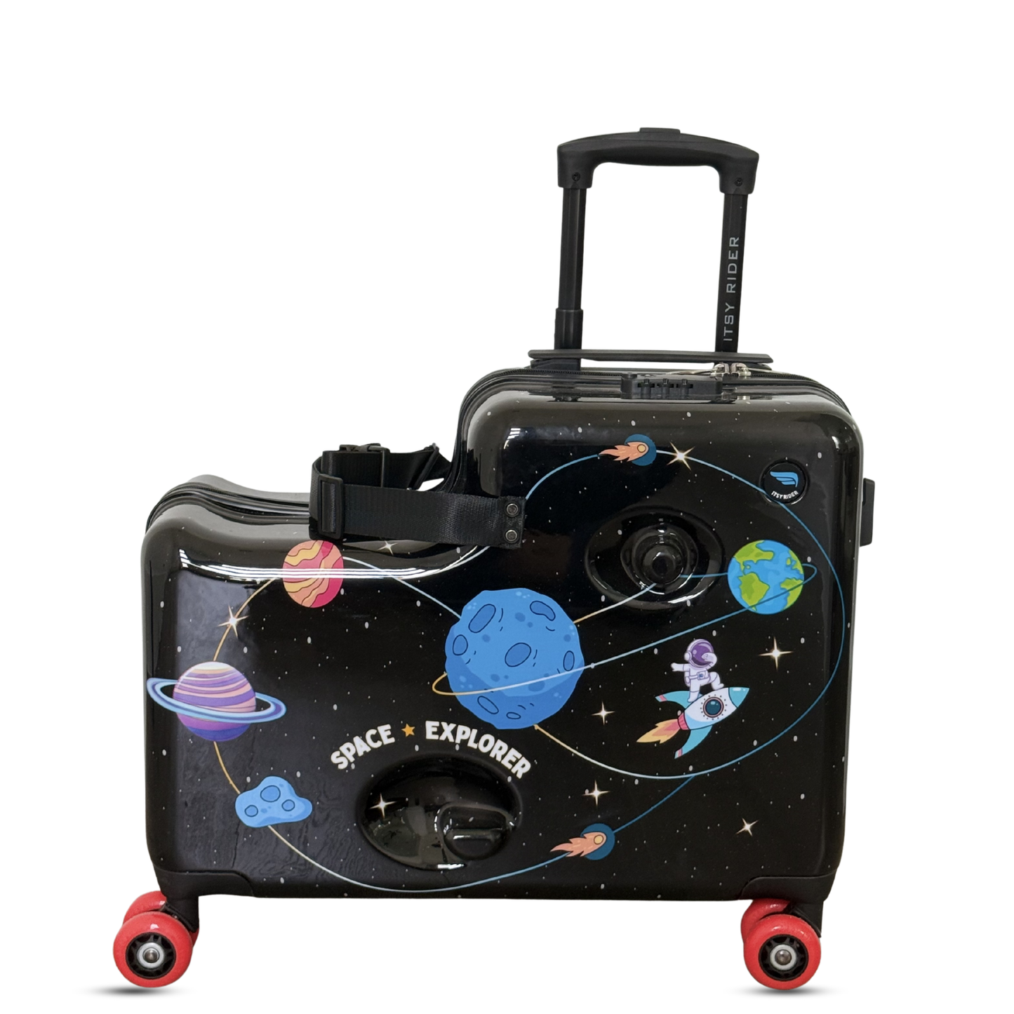 Cegali Itsy Rider Kids Ride-on Suitcase with Spinner Wheels (Space Explorer)
