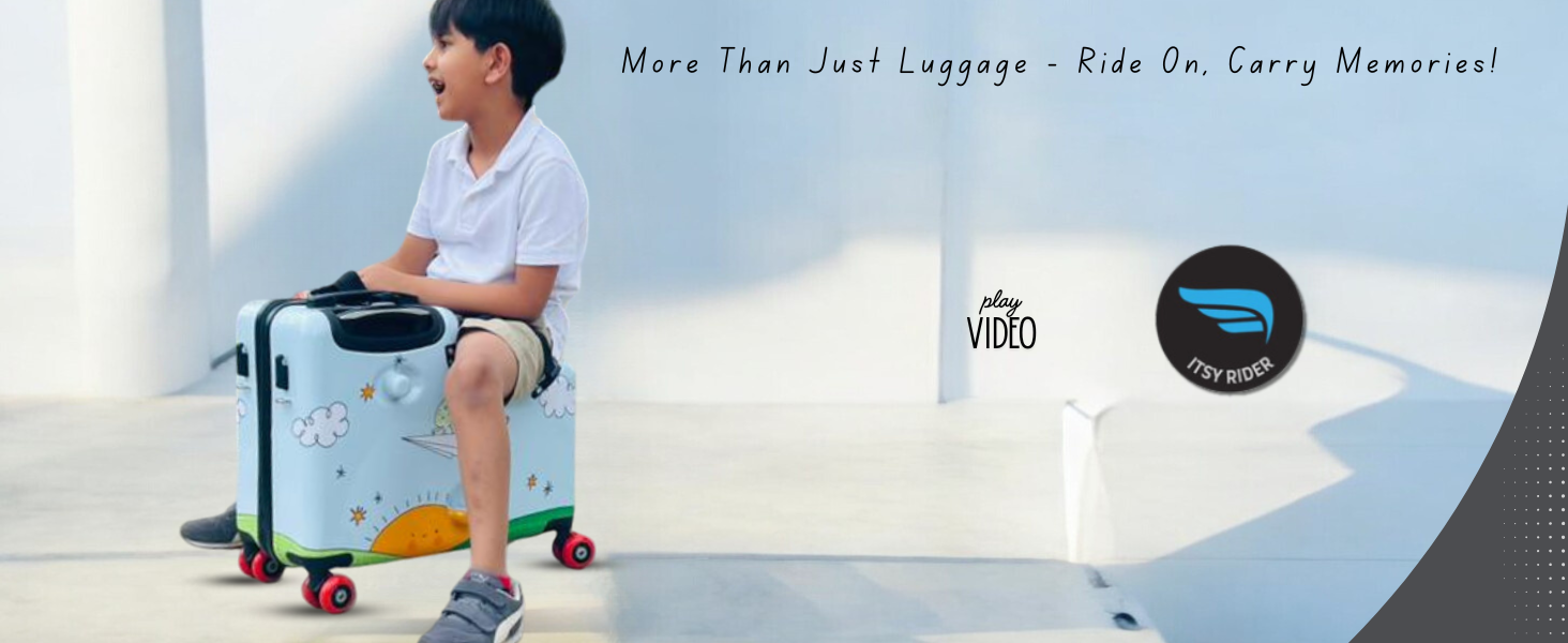 Load video: ride on suitcase for kids